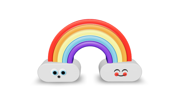 personified rainbow